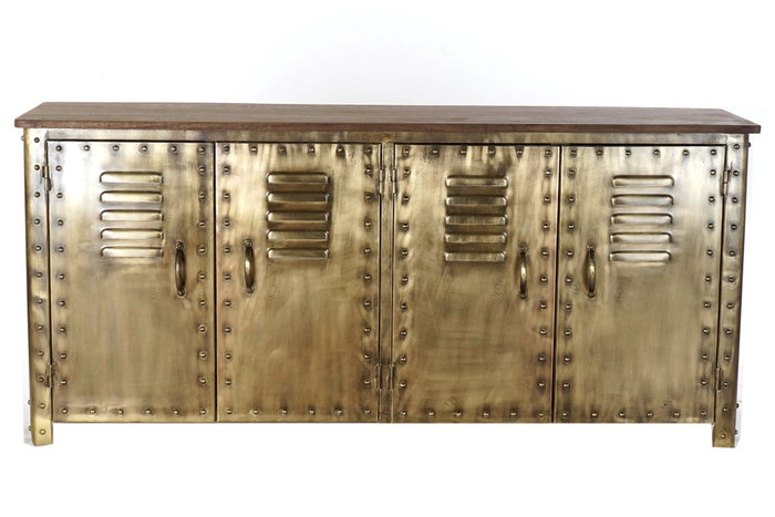 DKD Home Decor Buffet Metálico Dorado 152x35x69