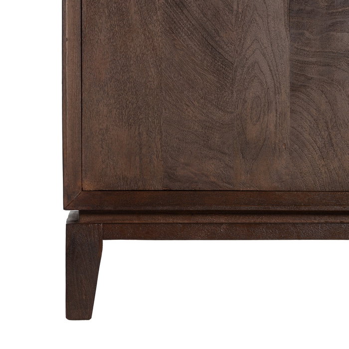 Aparador Marrón Madera de Mango Salón 190 X 40 X 85 cm Aparador Marrón Madera de Mango Salón 190 X 40 X 85 cm