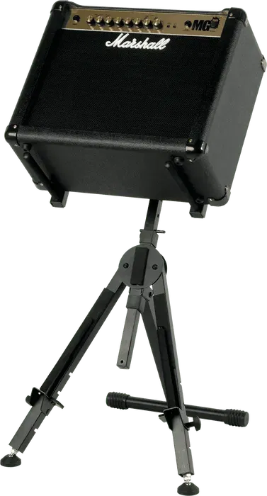 QUIKLOK Soporte Amplificador/Monitor Doble Nivel Ajustable Formato "X" Negro