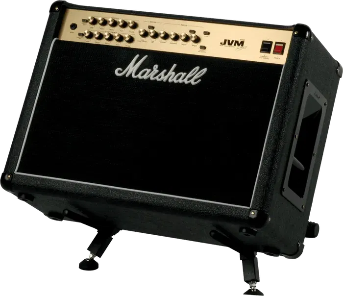 QUIKLOK Soporte Amplificador/Monitor Doble Nivel Ajustable Formato "X" Negro