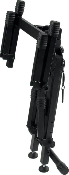 QUIKLOK Soporte Amplificador/Monitor Doble Nivel Ajustable Formato "X" Negro