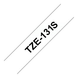 Brother TZe-131S Cinta de Etiquetado Negro sobre Transparente (1,2cm x 4m)