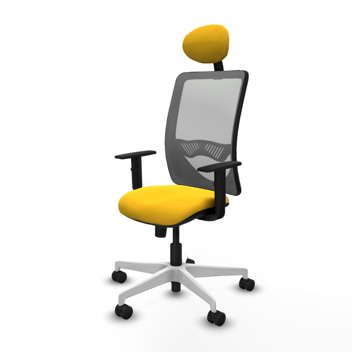 PIQUERAS Y CRESPO Silla de oficina Zulema con mecanismo Sincro, Amarillo y Gris PIQUERAS Y CRESPO Silla de oficina Zulema con mecanismo Sincro, Amarillo y Gris