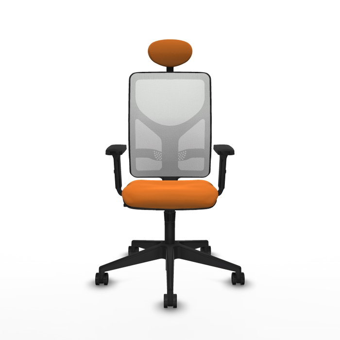 PIQUERAS Y CRESPO Silla de oficina Motilla con mecanismo Sincro, Naranja y Blanco PIQUERAS Y CRESPO Silla de oficina Motilla con mecanismo Sincro, Naranja y Blanco