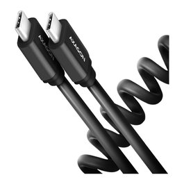Axagon BUCM-CM10TB Twister Cable USB-C a USB-C 2.0, 0,6m, negro