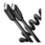 Axagon BUCM-CM10TB Twister Cable USB-C a USB-C 2.0, 0,6m, negro
