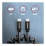Axagon BUCM-CM10TB Twister Cable USB-C a USB-C 2.0, 0,6m, negro