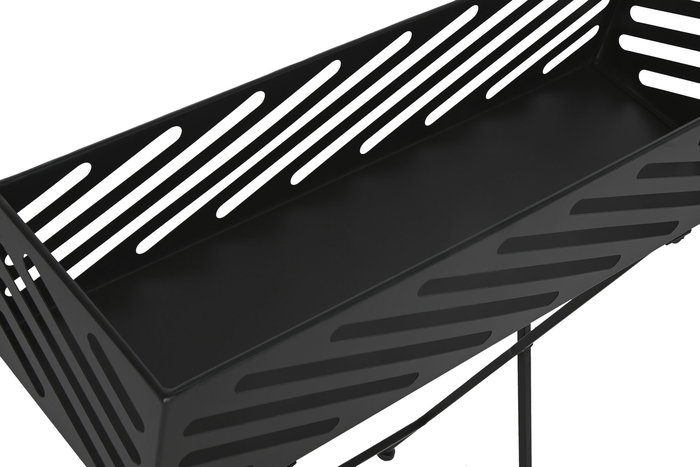 DKD Home Decor Macetero Loft Negro Metal 20 x 71 x 65 cm (2 Unidades)