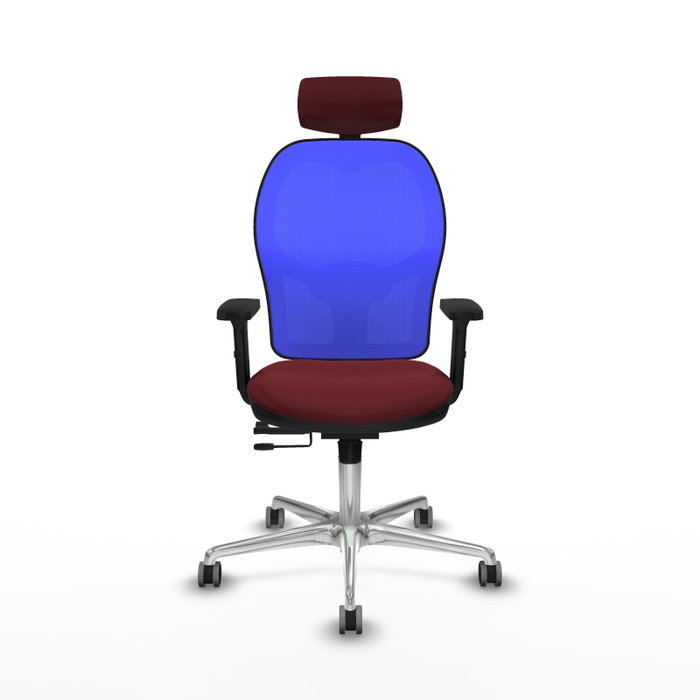 PIQUERAS Y CRESPO Silla de oficina Jorquera Sincro/Traslack Granate y Azul