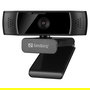 SANDBERG Webcam USB 134-38 Full HD 1080p 30fps Autoenfoque, 70 Grados, Doble Micrófono Omnidireccional, Tapa Privacidad, Soporte Clip, 2m Cable, Negro