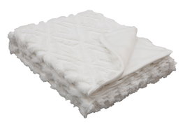 DKD Home Decor Manta para Sofá de Poliéster 130x170 cm, Crudo