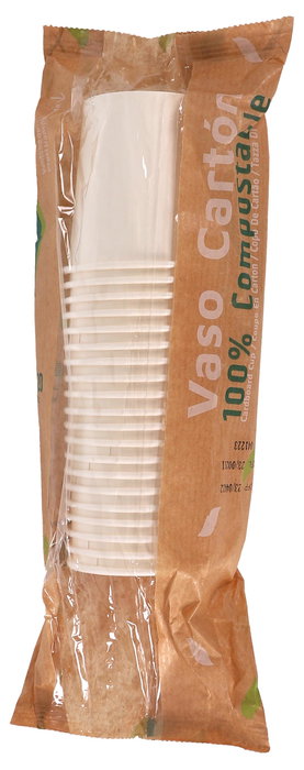 Algon Set-20 Vasos de Cartón Blancos 120cc (24 Unidades)