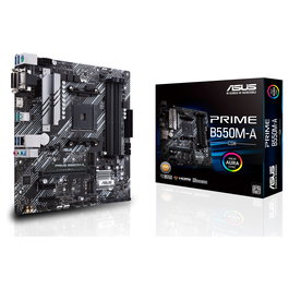 ASUS Placa Base Prime B550M-A/CSM AMD AM4 Micro ATX, Compatible con Ryzen 3000, DDR4 128GB, HDMI, DVI-D, VGA, USB 3.2 Gen 2, Realtek LAN