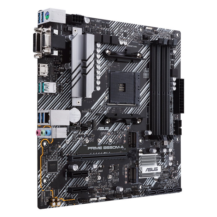 ASUS Placa Base Prime B550M-A/CSM AMD AM4 Micro ATX, Compatible con Ryzen 3000, DDR4 128GB, HDMI, DVI-D, VGA, USB 3.2 Gen 2, Realtek LAN ASUS Placa Base Prime B550M-A/CSM AMD AM4 Micro ATX, Compatible con Ryzen 3000, DDR4 128GB, HDMI, DVI-D, VGA, USB 3.2 Gen 2, Realtek LAN