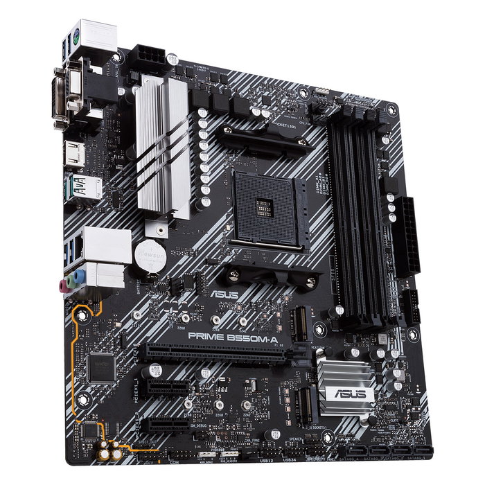 ASUS Placa Base Prime B550M-A/CSM AMD AM4 Micro ATX, Compatible con Ryzen 3000, DDR4 128GB, HDMI, DVI-D, VGA, USB 3.2 Gen 2, Realtek LAN ASUS Placa Base Prime B550M-A/CSM AMD AM4 Micro ATX, Compatible con Ryzen 3000, DDR4 128GB, HDMI, DVI-D, VGA, USB 3.2 Gen 2, Realtek LAN