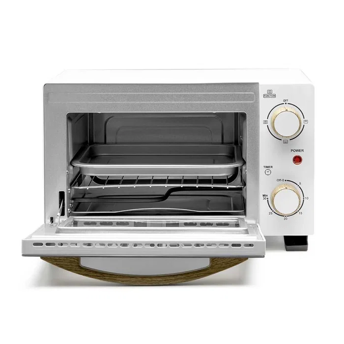 Orbegozo HO 990 Horno Multifunción de Sobremesa con Parrilla, 10 Litros Capacidad, 800W Potencia (400W/800W), Temporizador 30 Min, Blanco