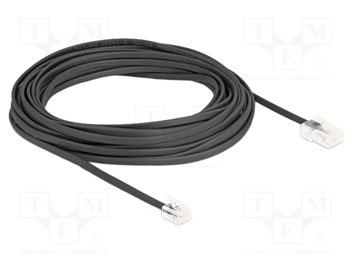 DeLOCK Cable telefónico RJ45 macho a RJ11 macho, 10 m, Negro DeLOCK Cable telefónico RJ45 macho a RJ11 macho, 10 m, Negro