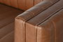 DKD Home Decor Sofá Urban Piel Cognac 4 Plazas 246.5 x 92 x 73 cm