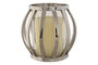 DKD Home Decor Portavelas de Acero y Cristal Cromado Plateado 14x14x14 cm