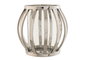 DKD Home Decor Portavelas de Acero y Cristal Cromado Plateado 14x14x14 cm