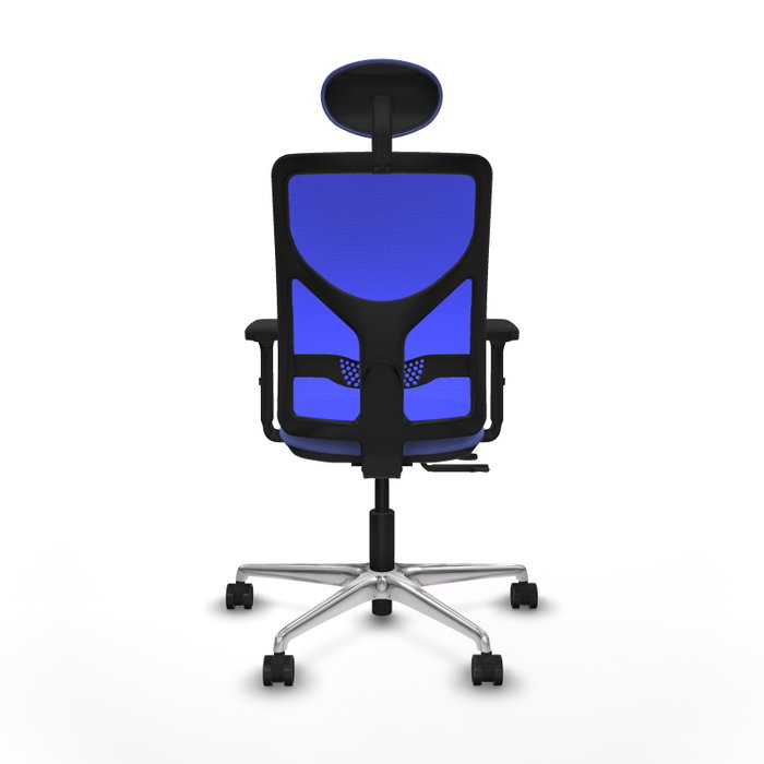 PIQUERAS Y CRESPO Silla de oficina Motilla Azul con mecanismo Sincro/Traslack
