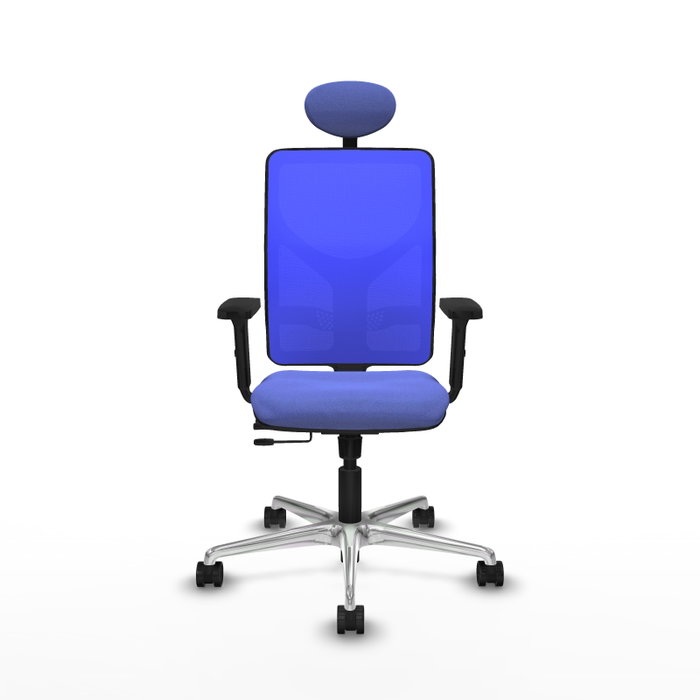 PIQUERAS Y CRESPO Silla de oficina Motilla Azul con mecanismo Sincro/Traslack