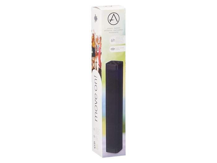 Arte Regal Altavoz Radio Cuadrado Largo USB-AUX-BT-TF Plástico ABS Silicona Poliéster Negro 7 x 39.7 x 7 cm (Set de 6)