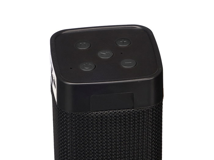 Arte Regal Altavoz Radio Cuadrado Largo USB-AUX-BT-TF Plástico ABS Silicona Poliéster Negro 7 x 39.7 x 7 cm (Set de 6)