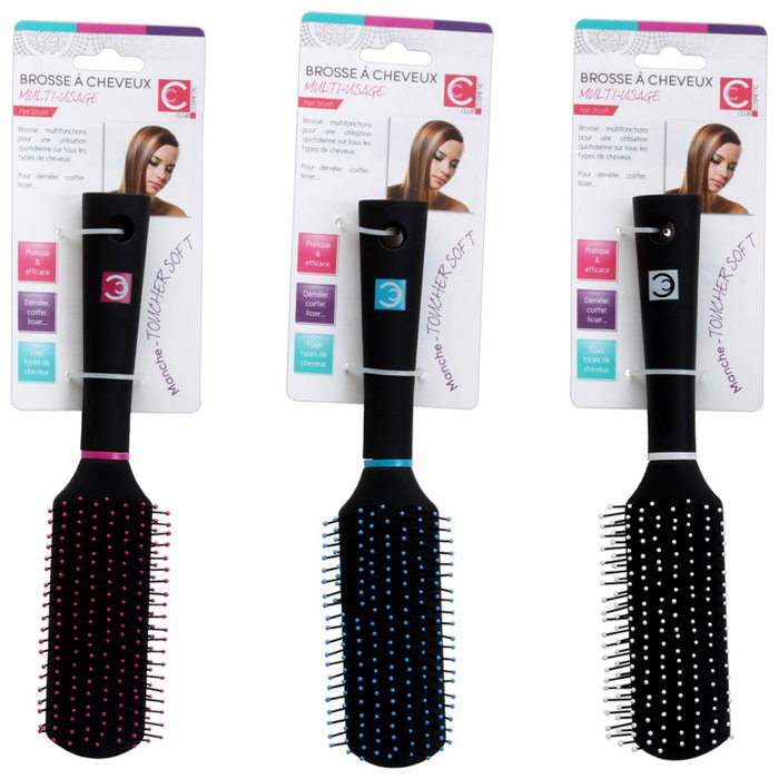 Cosmetic Club Cepillo Pelo Plano Rectangular Colores Surtidos Blanco Azul Fucsia Cosmetic Club Cepillo Pelo Plano Rectangular Colores Surtidos Blanco Azul Fucsia