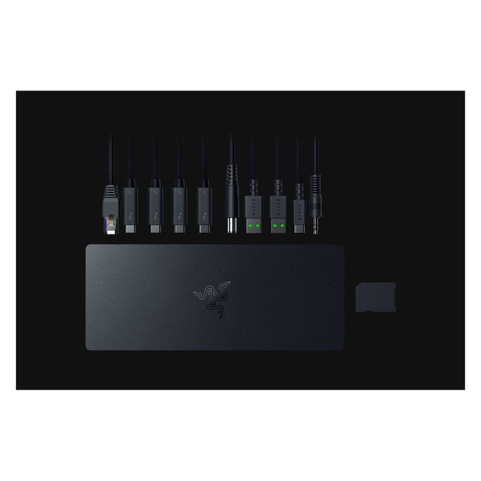 Razer Thunderbolt 5 Dock - Hub con 4 puertos Thunderbolt 5, 140W PD, Ethernet, SD, Negro