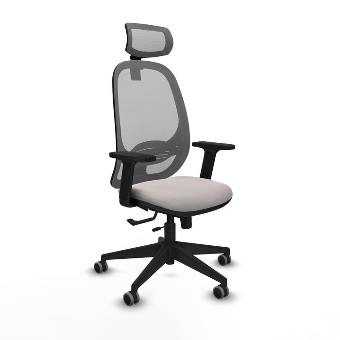 PIQUERAS Y CRESPO Silla de oficina Cilanco con mecanismo Sincro/Traslack Blanco y Gris PIQUERAS Y CRESPO Silla de oficina Cilanco con mecanismo Sincro/Traslack Blanco y Gris