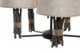 DKD Home Decor Lámpara de Techo Metal y Poliéster Gris y Beige 55x55x100 cm