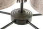 DKD Home Decor Lámpara de Techo Metal y Poliéster Gris y Beige 55x55x100 cm