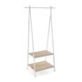 Versa Perchero con Baldas Claro Minimal Madera 45x150x75 cm