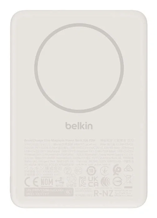 Belkin BoostCharge Slim 7.5W Qi2 Magnética 10000mAh Arena BPD017hqSA Belkin BoostCharge Slim 7.5W Qi2 Magnética 10000mAh Arena BPD017hqSA