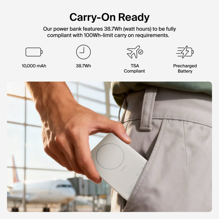 Belkin BoostCharge Slim Magnetic Power Bank 10.000 mAh 7,5 W Arena BPD017hqSA