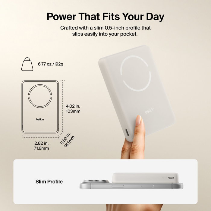 Belkin BoostCharge Slim Magnetic Power Bank 10.000 mAh 7,5 W Arena BPD017hqSA