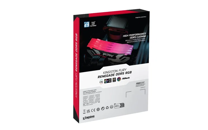 Kingston FURY Renegade RGB 24 GB DDR5 8400 MT/s CL40 CUDIMM - Plata/Negro