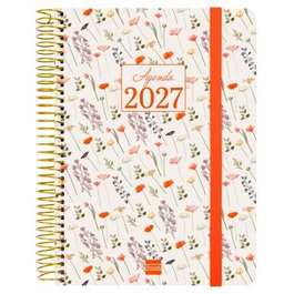 Finocam Agenda Cloe Espiral Tapa Dura Roja 2027