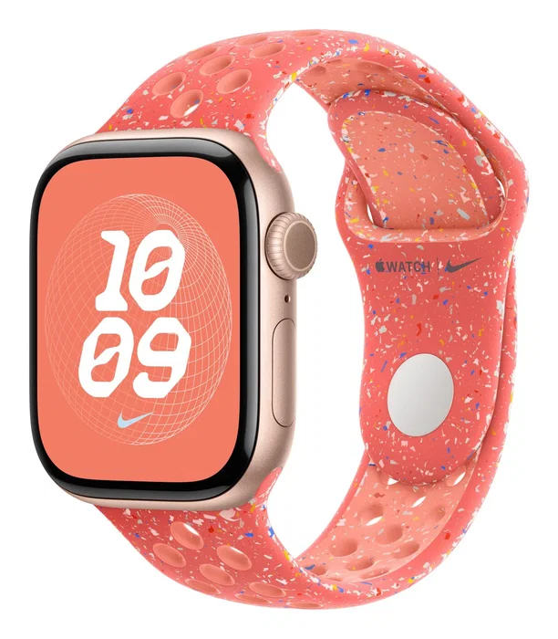 Apple MC2K4ZM/A Correa Nike Sport Band para Apple Watch 40mm 41mm 38mm, Color Naranja Magic Ember, Material Fluoroelastómero Perforado, Talla M/L Apple MC2K4ZM/A Correa Nike Sport Band para Apple Watch 40mm 41mm 38mm, Color Naranja Magic Ember, Material Fluoroelastómero Perforado, Talla M/L