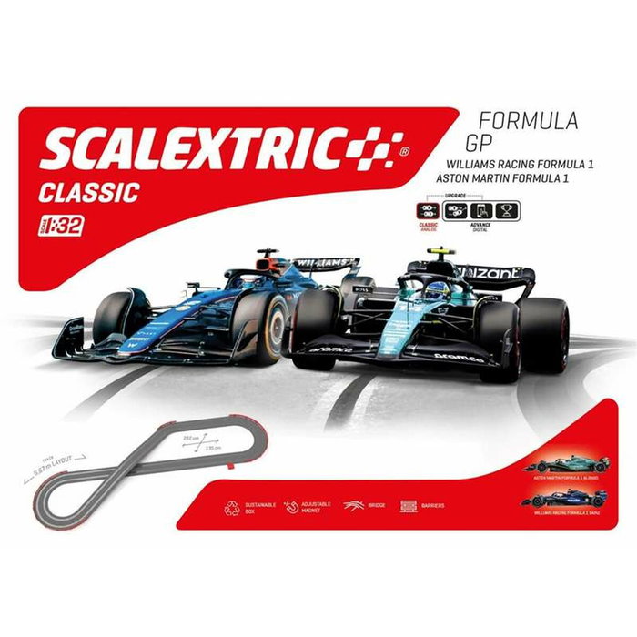 Scalextric Formula GP Pista con 2 coches de Fórmula 1 Scalextric Formula GP Pista con 2 coches de Fórmula 1