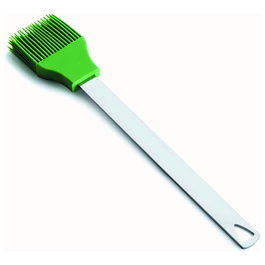 Lacor Pincel de Cocina, Pelo Sintético Verde, Acero Inoxidable y Silicona, 23 cm