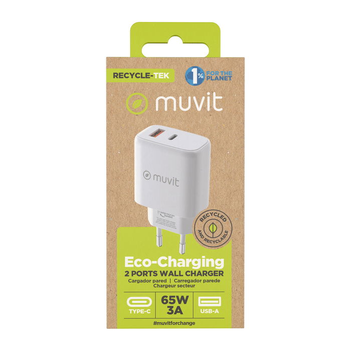 Cargador de Pared Muvit for Change MCD320 Blanco 18 W