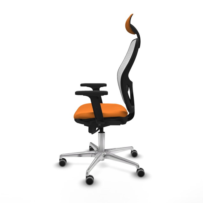 PIQUERAS Y CRESPO Silla de oficina Jorquera con mecanismo Sincro, Naranja y Blanco PIQUERAS Y CRESPO Silla de oficina Jorquera con mecanismo Sincro, Naranja y Blanco