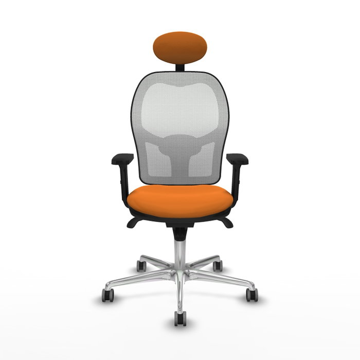 PIQUERAS Y CRESPO Silla de oficina Jorquera con mecanismo Sincro, Naranja y Blanco PIQUERAS Y CRESPO Silla de oficina Jorquera con mecanismo Sincro, Naranja y Blanco