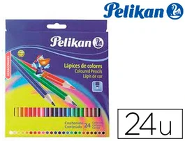 Pelikan Lápices de colores hexagonales, 24 colores surtidos