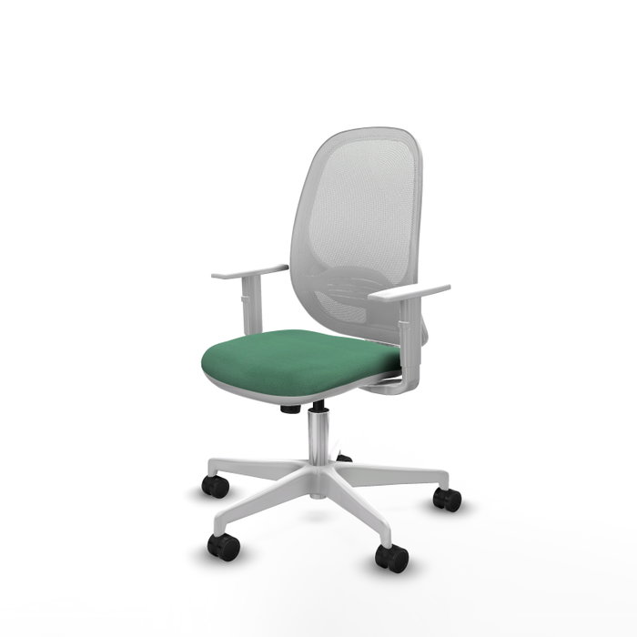 PIQUERAS Y CRESPO Silla de oficina Cilanco, Mecanismo Sincro, Verde esmeralda y Blanco PIQUERAS Y CRESPO Silla de oficina Cilanco, Mecanismo Sincro, Verde esmeralda y Blanco