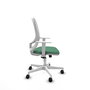 PIQUERAS Y CRESPO Silla de oficina Cilanco, Mecanismo Sincro, Verde esmeralda y Blanco