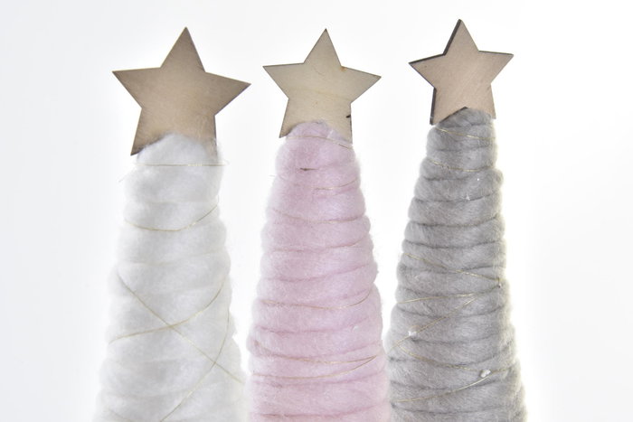 DKD Home Decor Árbol de Navidad Fantasia Rosa Gris Poliester Abedul 6 Unidades 10 x 42 x 10 cm DKD Home Decor Árbol de Navidad Fantasia Rosa Gris Poliester Abedul 6 Unidades 10 x 42 x 10 cm
