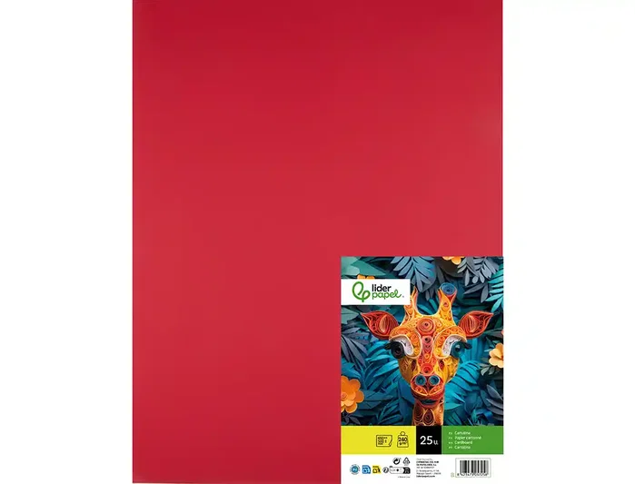 Liderpapel Cartulina Rojo navidad 50 x 65 cm 240 g/m²